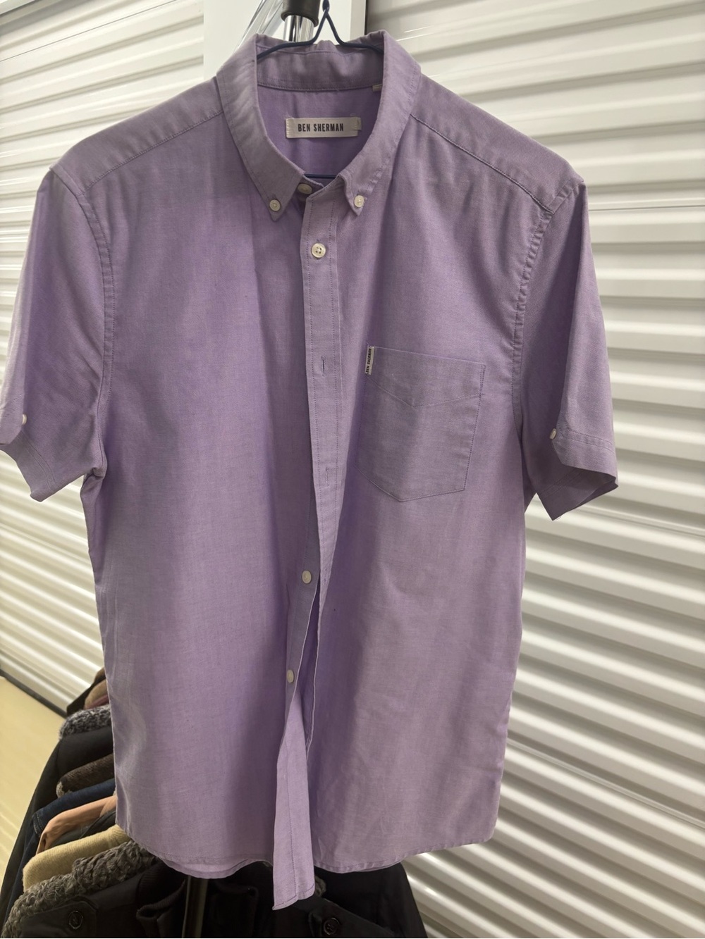 Ben Sherman Lavender Short-Sleeve Button-Down Shirt